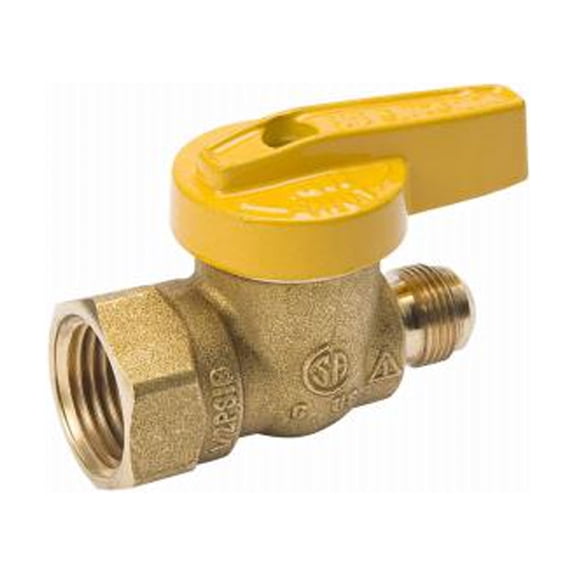ProLine 117-592 Gas Heater Ball Valve, Forged Brass, 9/16 x 1/2 In. - Quantity 10