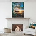 thumbnail image 2 of Designart 'Colored Ocean Waves Falling Down ' Modern Seashore Metal Wall Art, 2 of 3