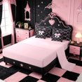 thumbnail image 3 of Erosebridal Girly Bow 7-Piece Twin Bedding Sets For Kids,Pink Dreamy Princess Style Bedding Comforter Set,Pink Reversible, 3 of 7