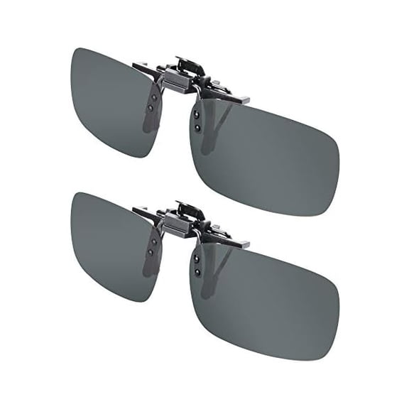 ZLCB Clip-on Flip Up Polarized Sunglasses Rimless Over Prescription Glasses for Men Women
