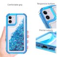 thumbnail image 3 of CoverON Apple iPhone 12 Mini Case (5.4"), Liquid Glitter Military Grade Heavy Duty Full Body Clear Bling Quicksand Phone Cover, Blue, 3 of 8