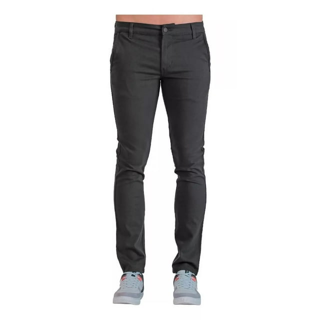 Pantalon Oggi Jeans Hombre Gris Gabardina-stretch Chinos-sli