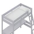 thumbnail image 3 of Dorel Living Harlan Wood Loft Bed with Ladder and GuardRail in Twin in Gray, 3 of 9