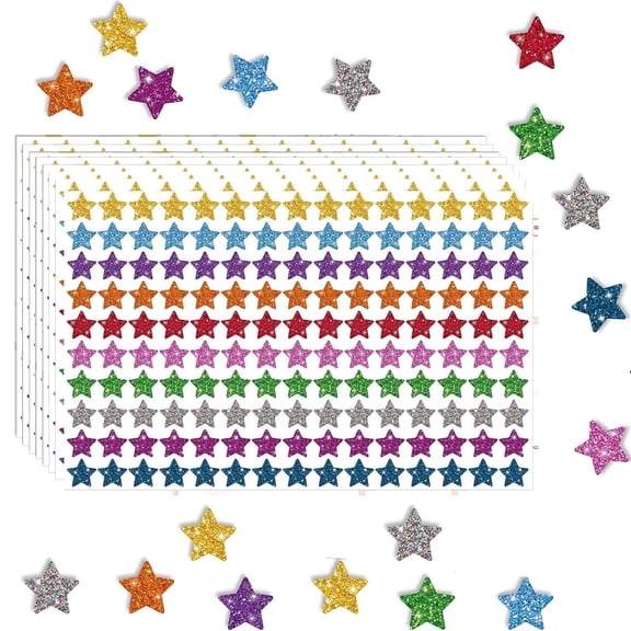 Small Star Stickers, 3000 Pcs, 10 Colors for Rewards, Behavior Charts, Teacher Supplies, 0.5" Diameter