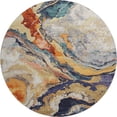 thumbnail image 2 of Addison Rugs Mayfield Premium Machine Washable Transitional Abstract Linen Round Rug, 8' x 8', 2 of 6