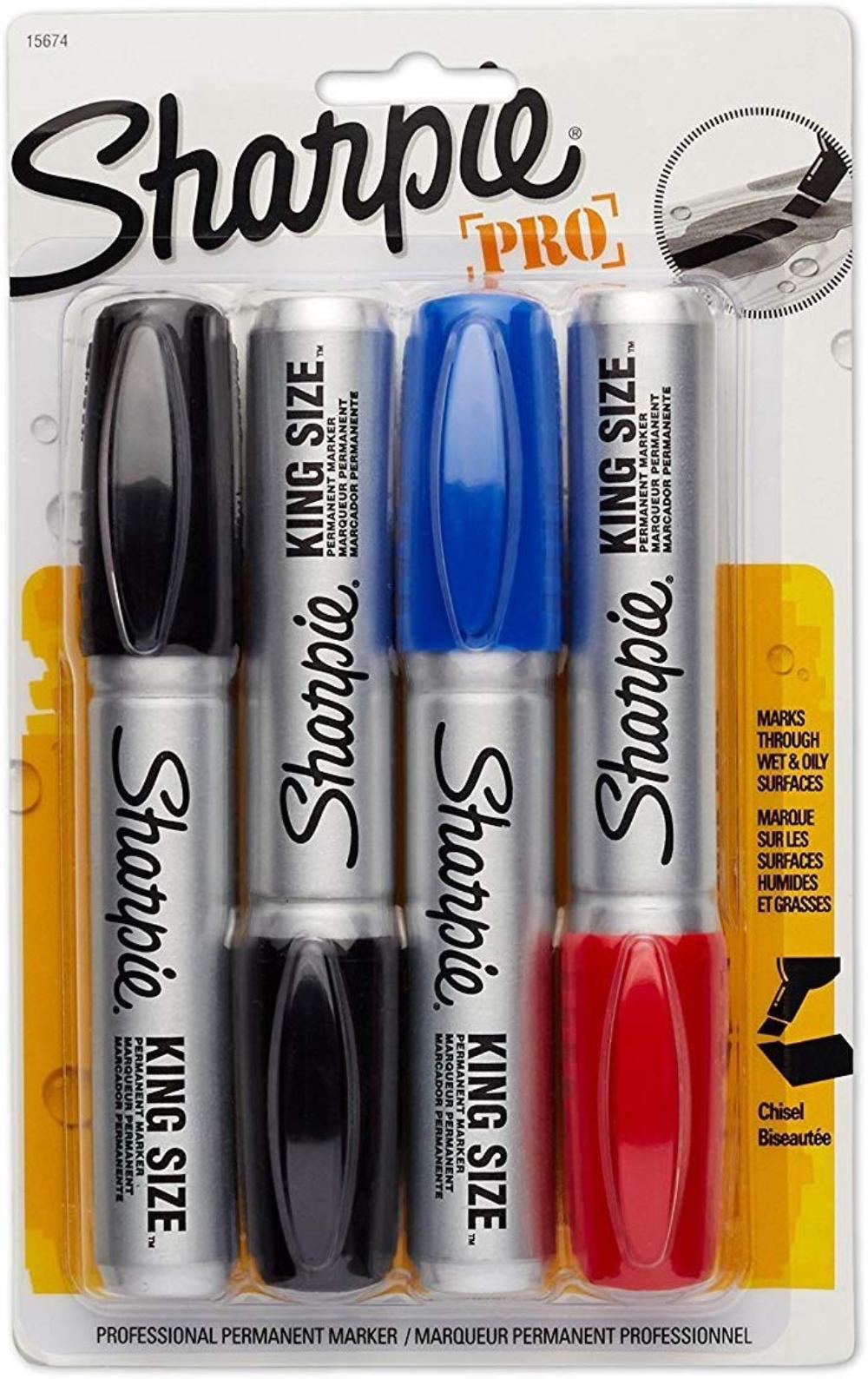 Assorted Colors Sharpie King Size Permanent Markers 