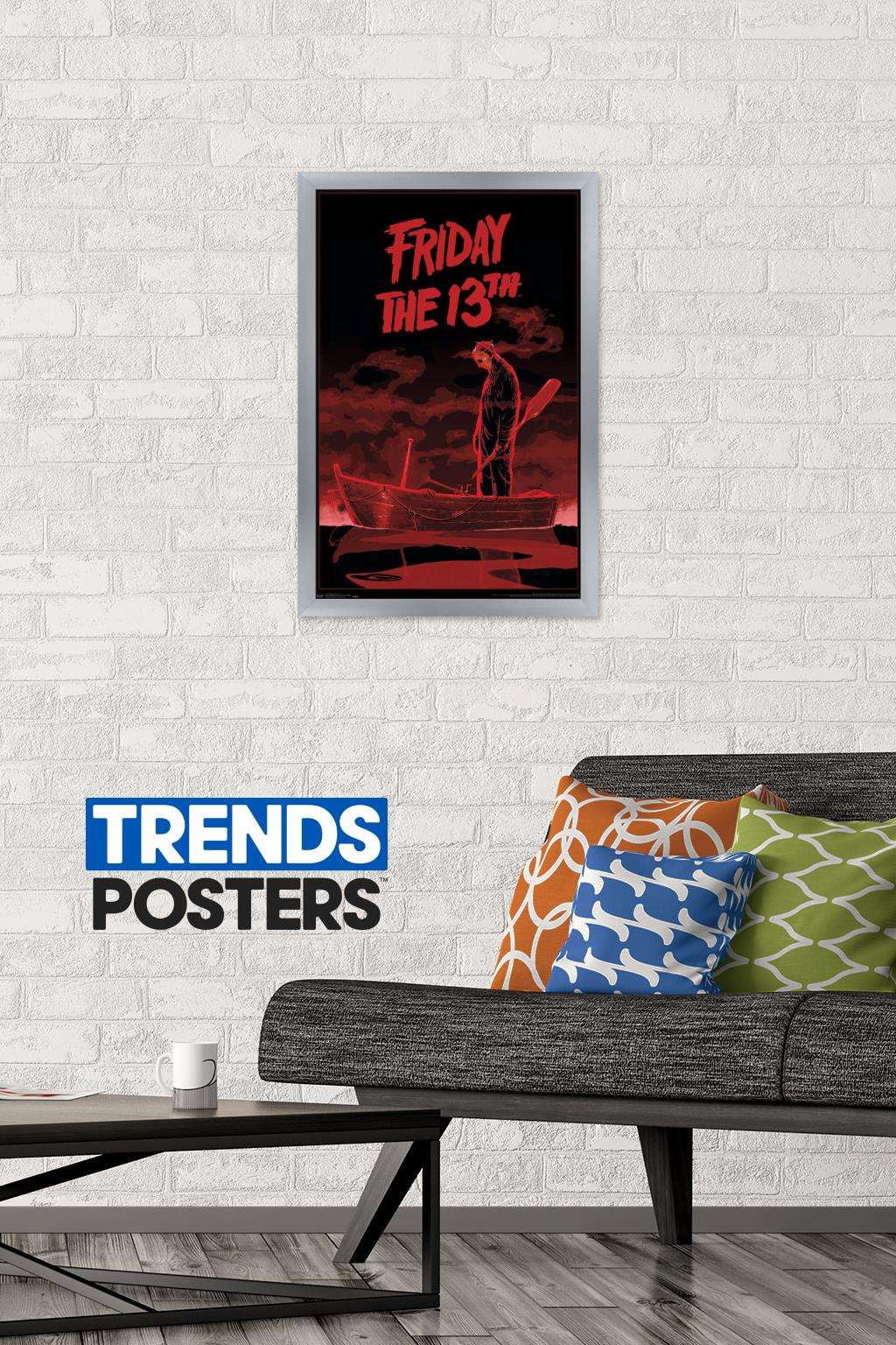 Friday The 13th - Boat Wall Poster, 14.725" x 22.375", Framed