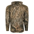 thumbnail image 2 of Drake Waterfowl Men's Breathelite Quarter-Zip Camo Hoodie Mossy Oak Habitat 2XL, 2 of 2