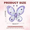 thumbnail image 2 of Uxcell 12Pcs Mariposas para Manualidades 2.2" Mariposas de Organza para Decoración del Hogar Púrpura Claro, 2 of 6