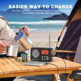 thumbnail image 6 of Portable Am Fm Radio, Compact Personal Radio, Transistor Radio with Loud Speaker, Digital Time Display, Battery Operated or DC USB, Clear Dial, Headphone Jack, Perfect for Indoor, Outdoor Use- Black, 6 of 7