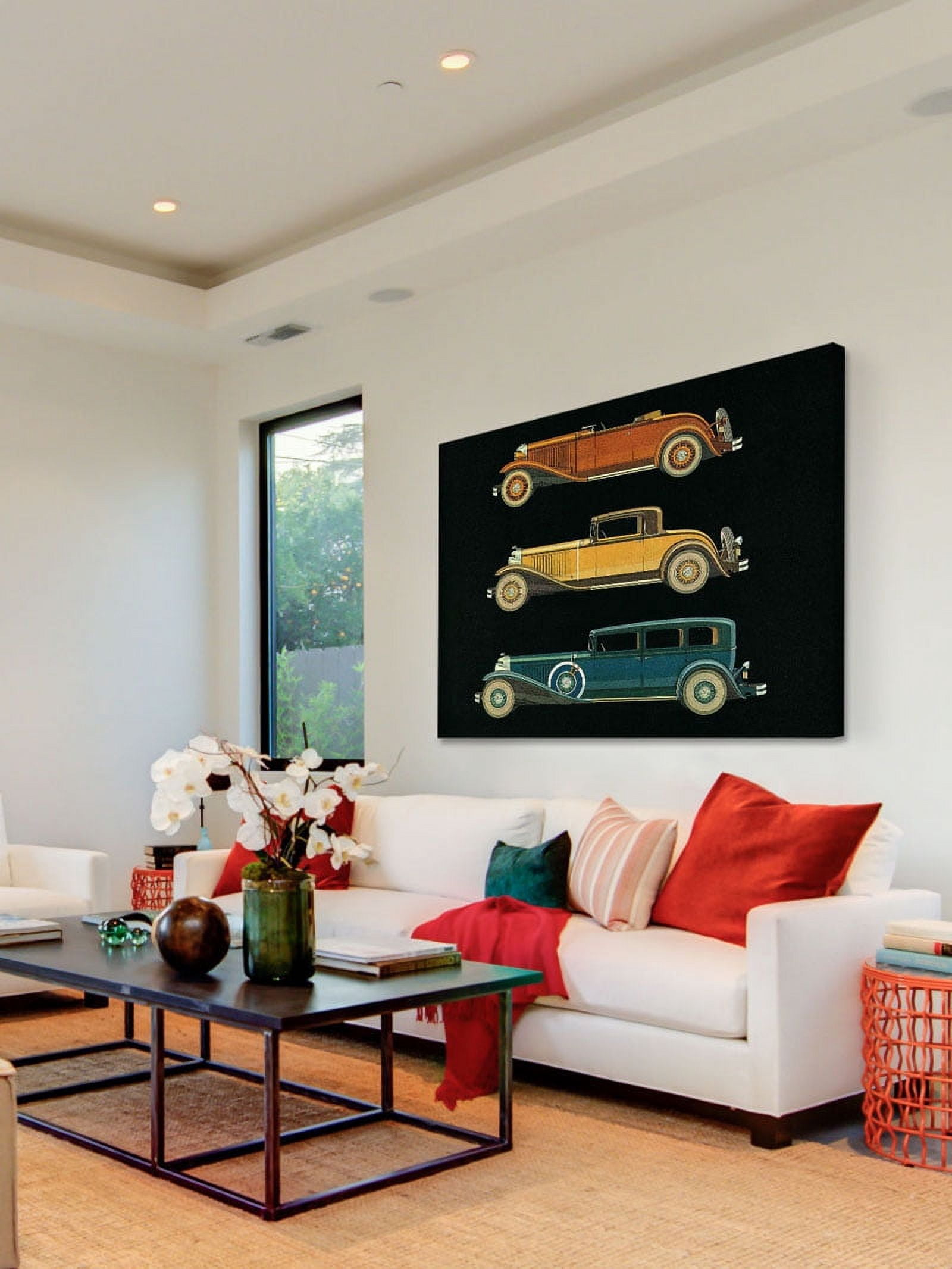 Marmont Hill "Orange, Yellow, and Blue" Painting Print on Canvas