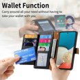 thumbnail image 4 of Feishell for Samsung Galaxy A53 5G Case,RFID Blocking Wallet Case for Women Men,Premium PU Leather Credit Card Holder Zipper Pocket Magnetic Buckle Flip Kickstand Phone Case with Wrist Strap,Black, 4 of 10