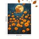 thumbnail image 3 of Qisvanset 12x16 Inch 2D Flat Framed Canvas Art, Moonlit Golden Marigold Rustic Botanical Night Home Wall Decor, 3 of 5