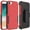 Red, variant on For Apple iPhone 16e Case, Rugged 2in1 Armor Combo Belt Clip Holster, Non-Slip Tough Hybrid lined Shockproof Case Phone Cover (Black / Black)