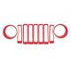 thumbnail image 3 of for Jeep - Wrangler JL Sport / Sports 9Pcs Car Front Grille Grill Mesh Grille Insert Kit Style Headlight Lamp Cover Trim, 3 of 5