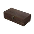 thumbnail image 2 of Wooden Storage Box Souvenir Box with Hinge Lid Container Decorative Keepsake Box Style C, 2 of 9
