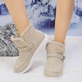 thumbnail image 4 of Hinvhai Winter Classic Warm Ankle Snow Booties with Fur Lining for Women, Casual Fashion Waterproof Lightweight Anti Slip Ankle Snow Boots Beige 6.5(38), 4 of 4