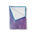 thumbnail image 2 of Geometry Soft Flannel Fleece Throw Blanket, Round Forms in 2 Dimensional Space Axis Historical Artifact Image, Cozy Plush for Indoor and Outdoor Use, 50" x 60", Blue and Purple, by Ambesonne, 2 of 5