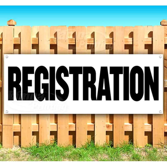 Registration 13 oz Vinyl Banner With Metal Grommets