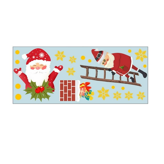 Deeceymbur Festive Christmas Switches Decals Wall Decor Stickers for Christmas Decoration Multicolor