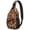Halloween Pumpkins Bats, variant on Sling Backpack,Halloween Pumpkins Bats and Spider Webs Sling Bag with Water Bottle Holder,Waterproof Sling Bag for Men/Women with Headphone Jack for Hiking,Travel