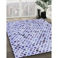 thumbnail image 3 of Ahgly Company Machine Washable Indoor Round Transitional Heavenly Blue Area Rugs, 4' Round, 3 of 7
