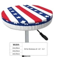 thumbnail image 4 of Haiem American Patriotic Stars And Stripes Cushion Round Bar Chair Seat Cover Bar Chair Cushion Covers Elastic Washable Bar Chair Cover,Protects from Scratches and Stains-14 inch, 4 of 7