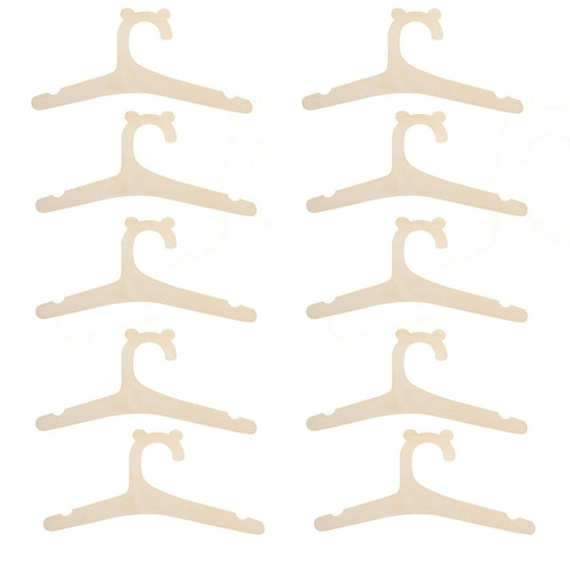 Fiudx Juego de Perchas de Madera, Diseño Duradero de 23 Cm, Acabado Liso para Ropa y Pantalones, Material Ecológico, Solución de Almacenamiento Versátil, Ideal para Ropa de Bebé, Paquete de 5/10 Piez