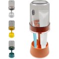 thumbnail image 1 of WWS-Toothbrush Holder Stand with Tooth Brush Cups/Cover, Toothpaste Holder Stand with 3SlotsDental Storage Organizer Holder Stand, for Toothpaste (Orange), 1 of 4