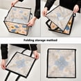thumbnail image 4 of Home Organizer Foldable Fabric Storage Bin With Handle Pastel Peach and Blue Floral, 4 of 7