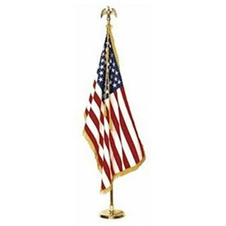 IBOT EC13315 Deluxe New 10 Feet Indoor Telescope Eagle Gold Metal Flagpole