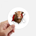 thumbnail image 1 of Animal Paper Break Shocks Bulls Sticker Round Wall Suitcase Laptop Label Bumper, 1 of 1