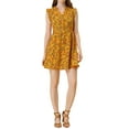 thumbnail image 1 of Vestido Casual de Verano Floral con Volantes y Manga Corta para Mujeres Chic en Amarillo, 1 of 6