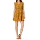 thumbnail image 1 of Vestido Casual de Verano Floral con Volantes y Manga Corta para Mujeres Chic en Amarillo, 1 of 6