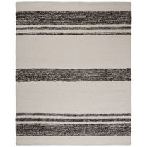 SAFAVIEH Natura Zyana Geometric Striped Area Rug, Black/Ivory, 9' x 12'