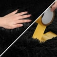 thumbnail image 2 of Fluffy Area Rug, Modern Abstract Fluffy Area Rug Indoor Soft Area Rug Faux Area Rug for Bedroom Living Room,Black,3' x 5', 2 of 7