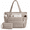 Oatmeal, variant on Puffer Tote Bag for Women, Lightweight Puffy Work Handbag Teacher Nurse Quilted Shoulder Bag for Travel Gym, Daily Carry On Bags, Comfy College Bags, 15.6" Laptop Sleeve, Cup Holder Pocket, Portable