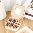 thumbnail image 7 of Mosey Jewelry Storage Box with Mirror Flannel Lining Portable Zipper Large Capacity Travel Earring Ring Necklace Bracelet Organizer Holder Container Case, 7 of 7