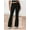 Black, variant on Women's Flared High Waist Yoga Pants for Activewear and Everyday Comfort- Small, Olive Green