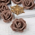 thumbnail image 2 of Artificial Rose Flower Heads, Real Looking Light Brown Foam Fake Roses for DIY Wedding Baby Shower Centerpieces Arrangements Party Tables Home Decorations (Light Brown, Stemless), 2 of 5