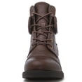 thumbnail image 4 of GLOBALWIN Women's Brown/Leopard lace Up Boots for Women with Low Heel 6M, 4 of 7
