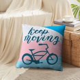 thumbnail image 4 of LALILO Throw Pillow Covers Sketched Lettering With Bicycle Trendy Cushion Cover 18" x 18", 2 Pack, 4 of 6