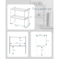 thumbnail image 3 of 2Pack Cabinet Shelf Organizer Storage Rack Space Saving for Kitchen Counter Pantry Bathroom Cupboard Under Sink Office Table Steel Stackable Rust Resistant Heavy Duty Nonslip 16” White - Tall, 3 of 6