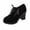 Black, variant on Women's Lace Up Ankle Boots Chunky High Heel Platform Rugged Sole Dress Booties