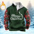 thumbnail image 2 of Heydday Christmas Sweatshirts for Men Graphic, Long Sleeve Mens Sweatshirts with Zipper, Loose Fit Sweatshirts for Men Big and Tall with Kangroo Pockets for Winter, 2 of 8