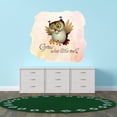 thumbnail image 3 of Animal Wall Decals for Children Playroom - Owl Fluttering Happily Owl DIY & Creativity Boy Girl Bedroom Wall Sticker - Size: 20 In x 18 In, 3 of 5