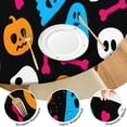 thumbnail image 4 of Happy Halloween Round Table Cloth with Elastic Edge Waterproof Spillproof Horror Pumpkin Ghost Tablecolths Table Cloths for Halloween Background Indoor and Outdoor Birthday (52in), 4 of 7