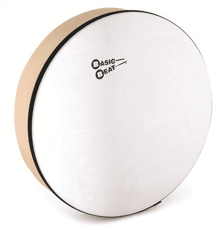 Basic Beat BB112-12" Pre-Tuned Frame Drum with Deep Shell for Superior Sound, Aesthetic Fabric Band, & Durable Construction - Ideal for Group & Home Use