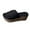 Black, variant on Xfvqtps Corkys Wedges for Women Slide Split Joint Open Toe Thick Sole Leather Beach Summer Slide Sandals Black