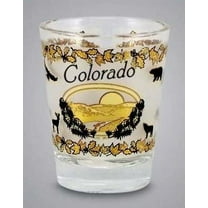 Colorado Wildlife w/Gold and Black Shot Glass
